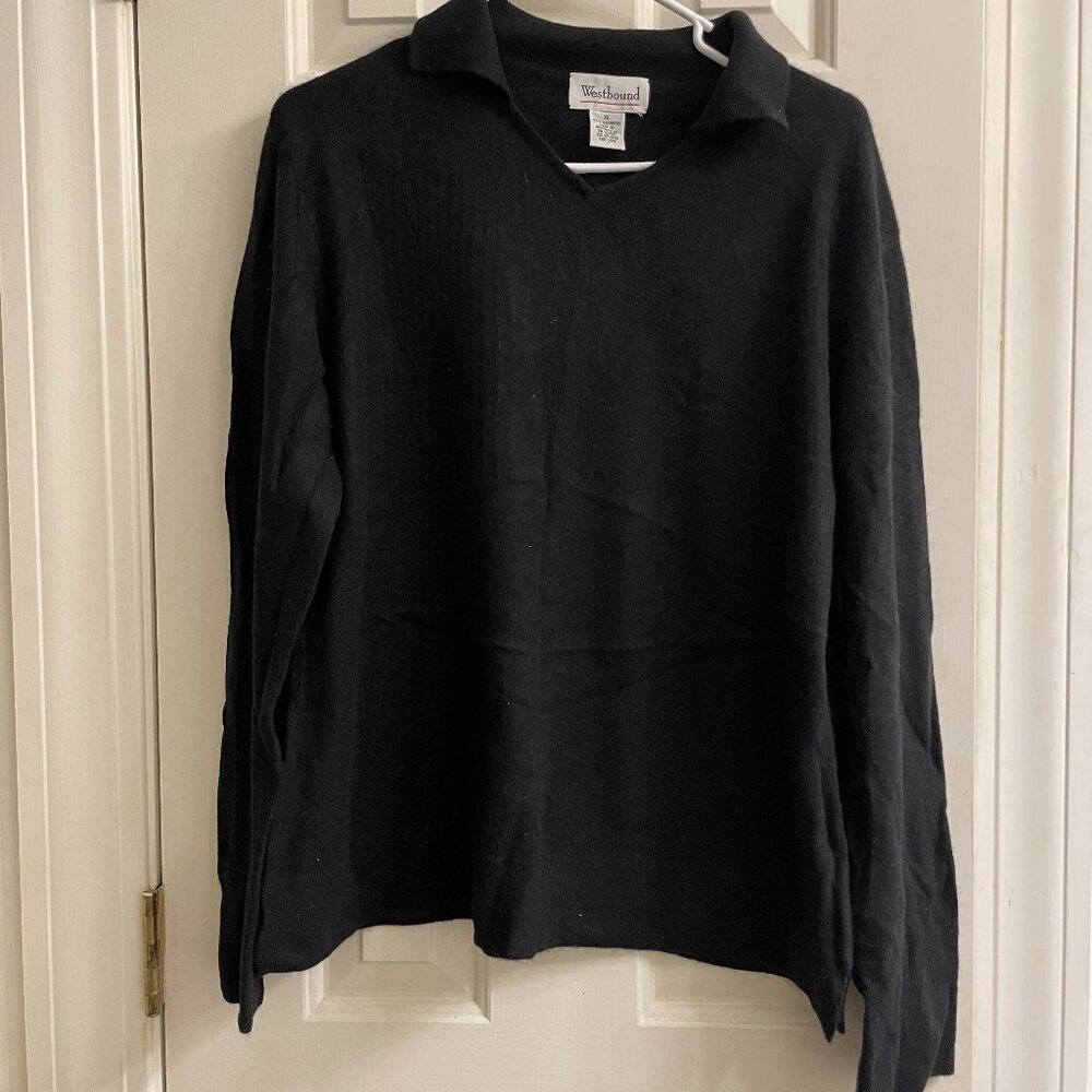 Vintage Westbound Black 100% Cashmere Pullover Sweater